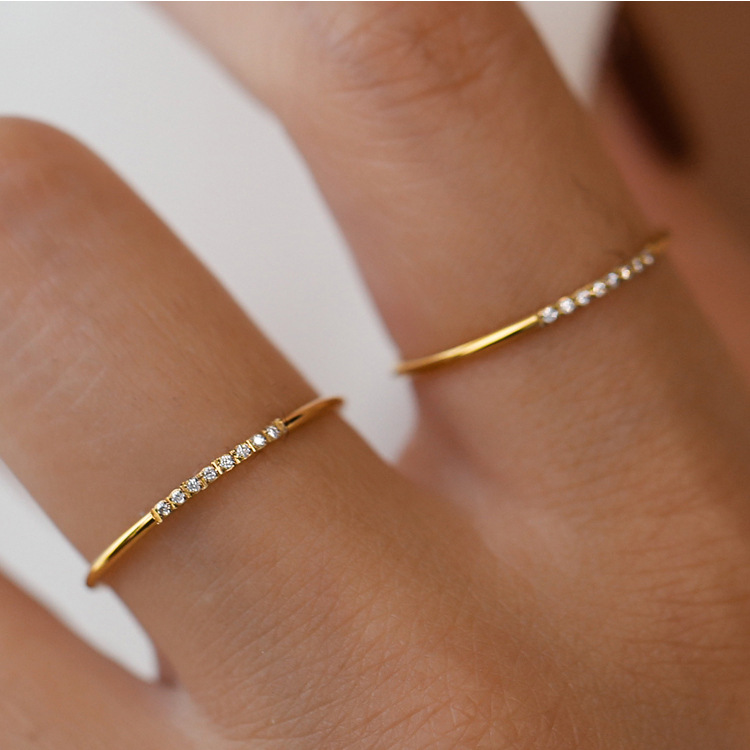 Initial Ring Custom - New Fashion stainless steel Cubic Zirconia