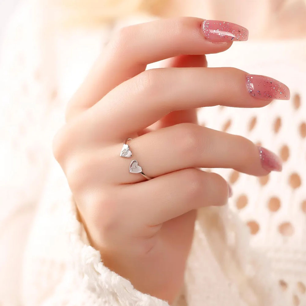 COOLTIME Custom Heart Initial  - Initial Ring Custom ulasan dan harga