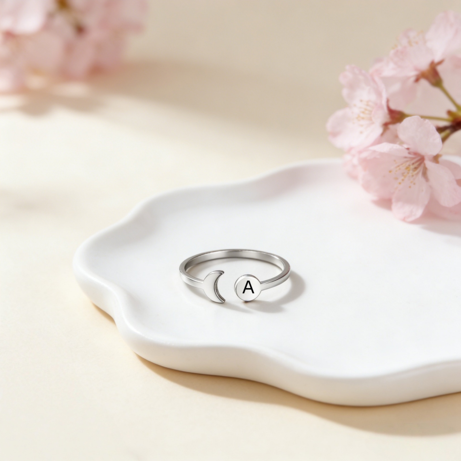 Customized Name A-Z Initial Re - Initial Ring Custom ulasan dan harga