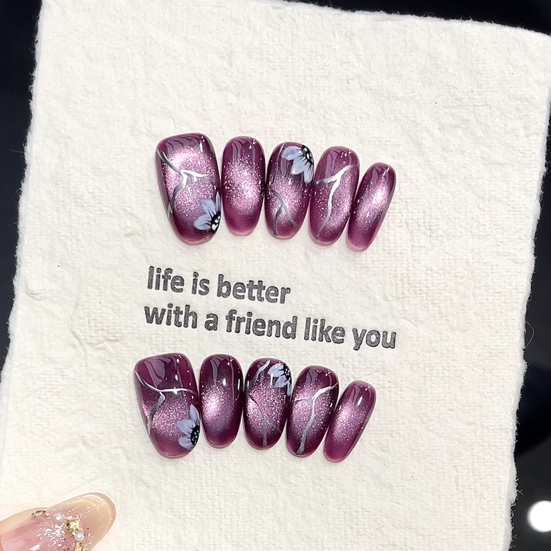 10pcs Handmade Pressed Oval Na - Pressed Flower Art ulasan dan harga