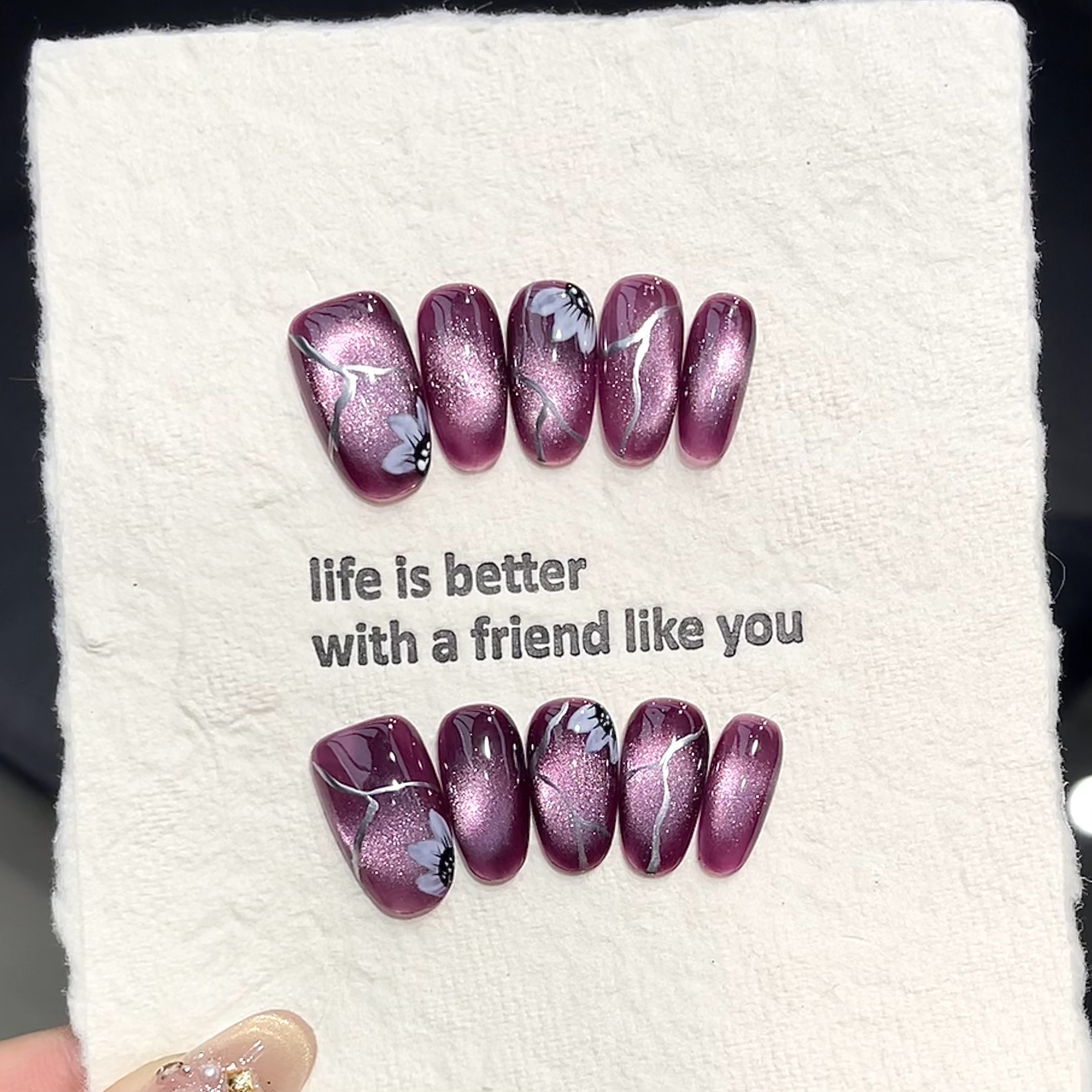 10pcs Handmade Pressed Oval Na - Pressed Flower Art ulasan dan harga