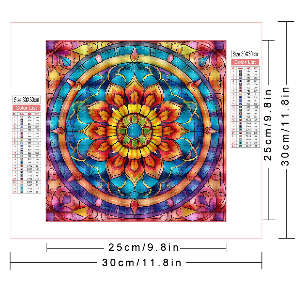 Diamond Painting Mandala Flowe - Photo Mosaic Print ulasan dan harga