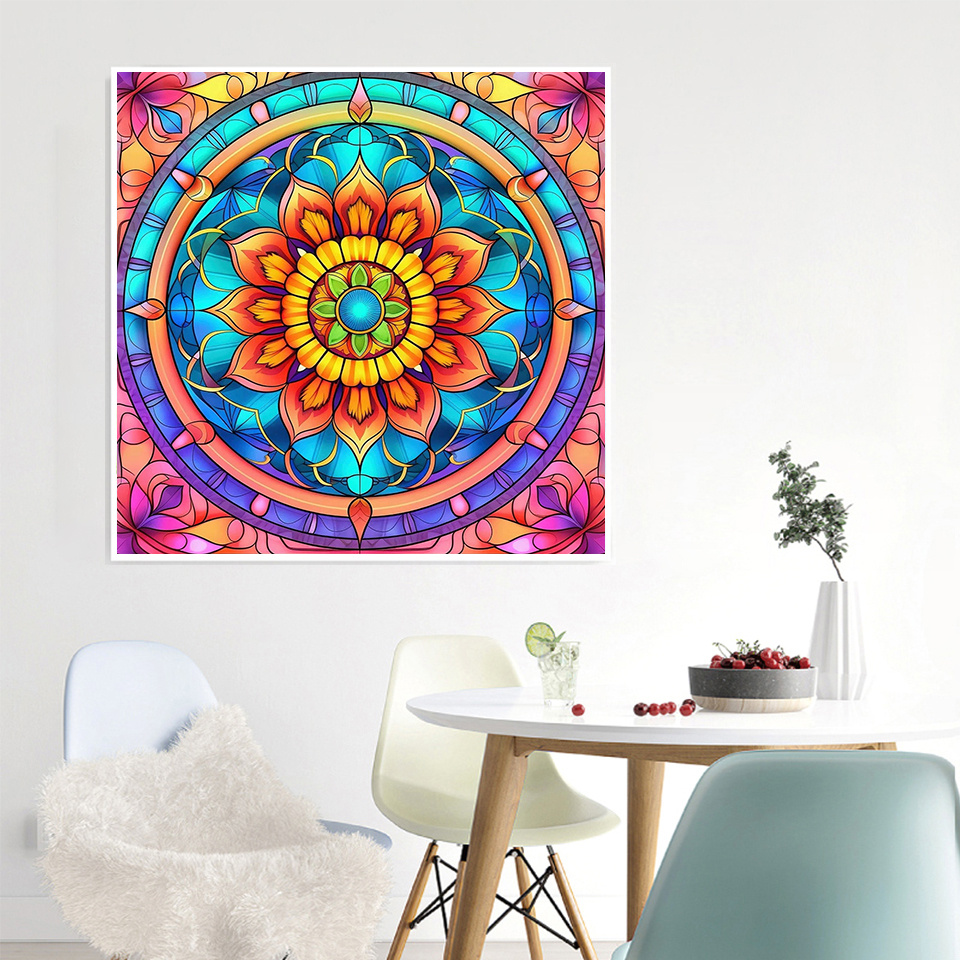 Diamond Painting Mandala Flowe - Photo Mosaic Print ulasan dan harga