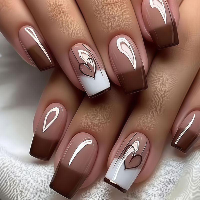 24PCSPurple Press on Nails Med - Pressed Flower Art ulasan dan harga