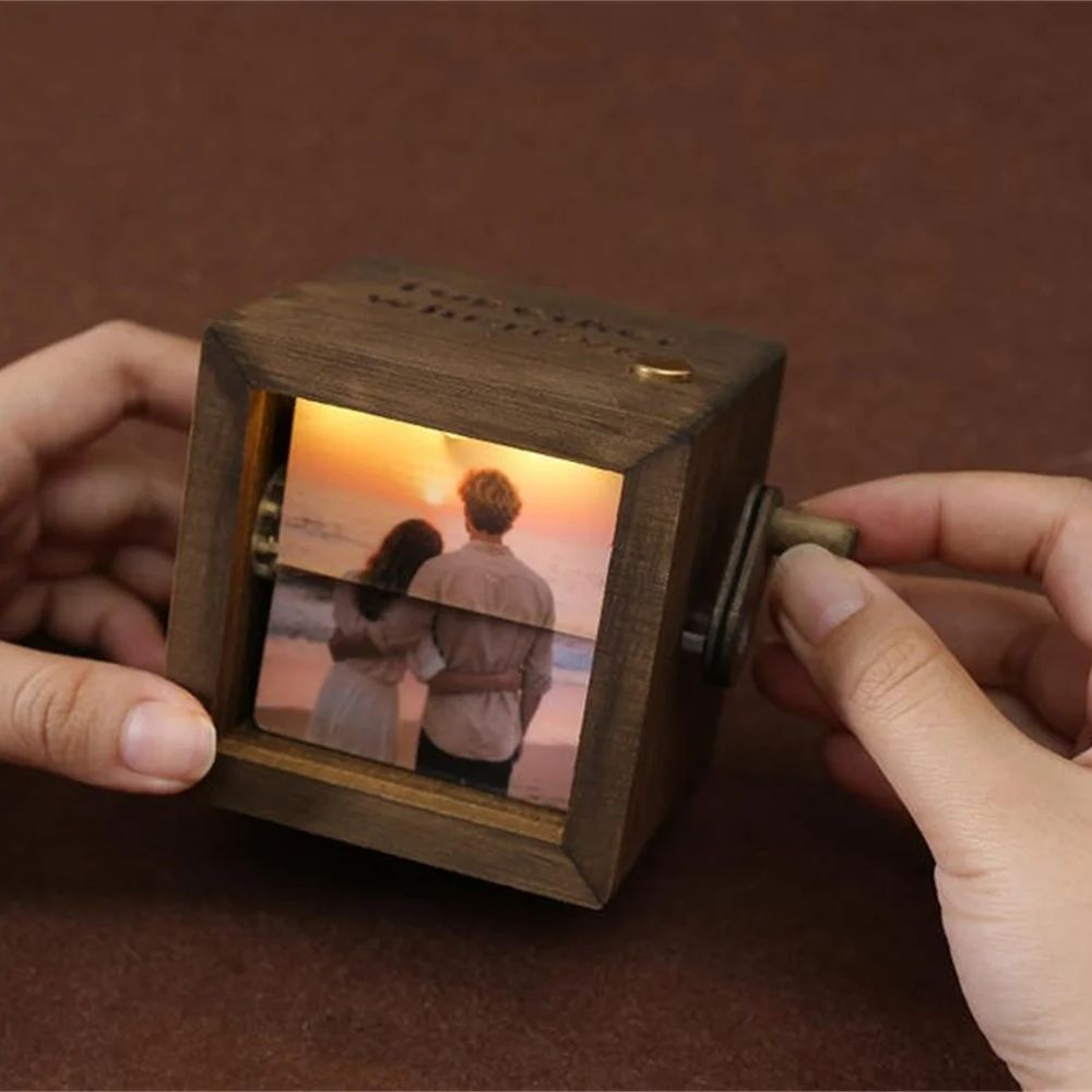 Custom Flipbook Photo Frame Pe - Engraved Wood Frame ulasan dan harga