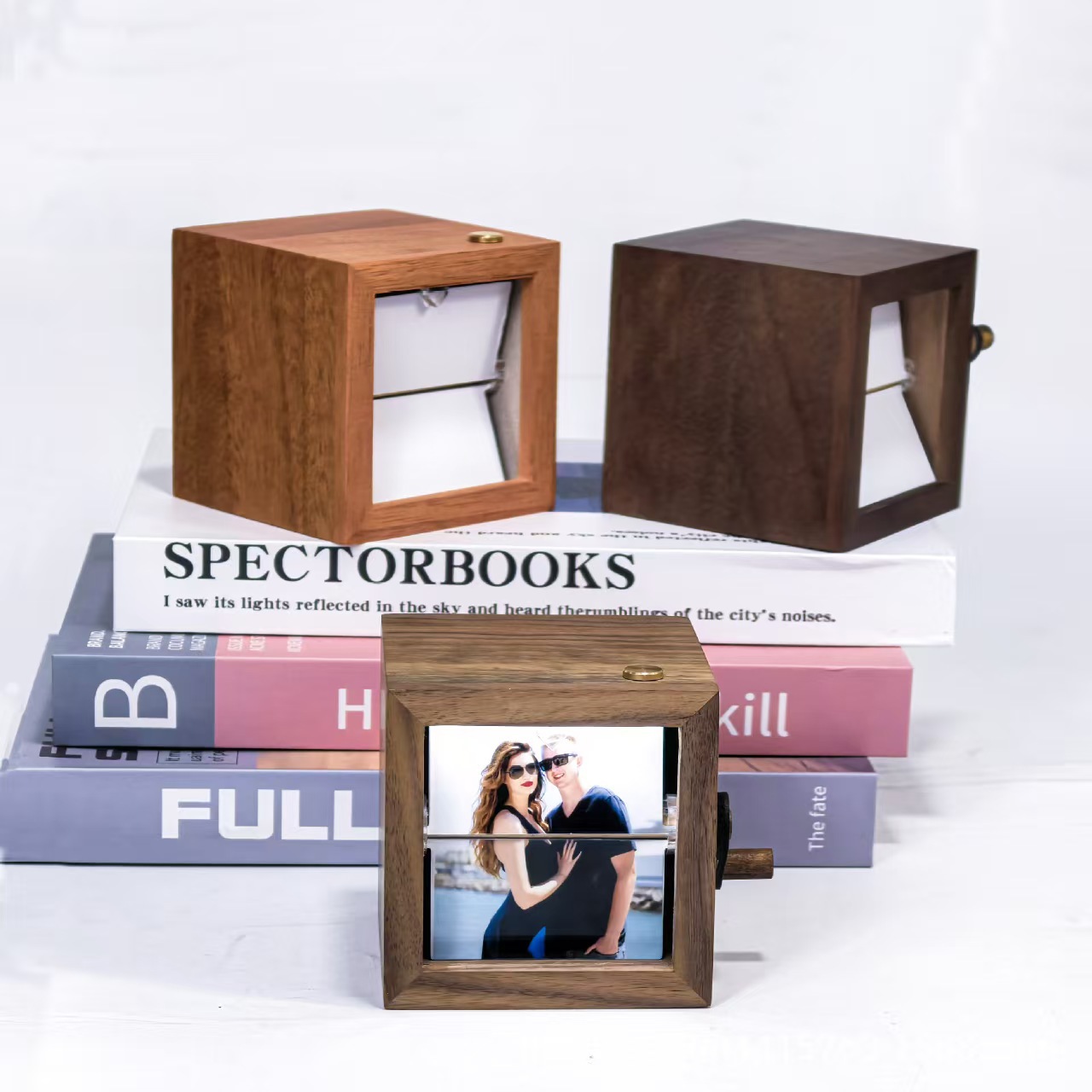 Custom Flipbook Photo Frame Pe - Engraved Wood Frame ulasan dan harga