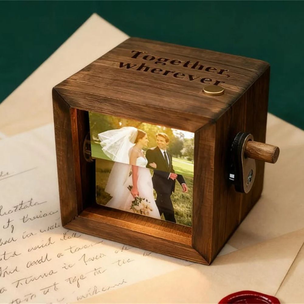Custom Flipbook Photo Frame Pe - Engraved Wood Frame ulasan dan harga