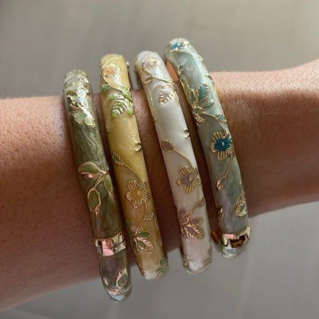4 small floral bracelets ename - Coordinates Bracelet ulasan dan harga