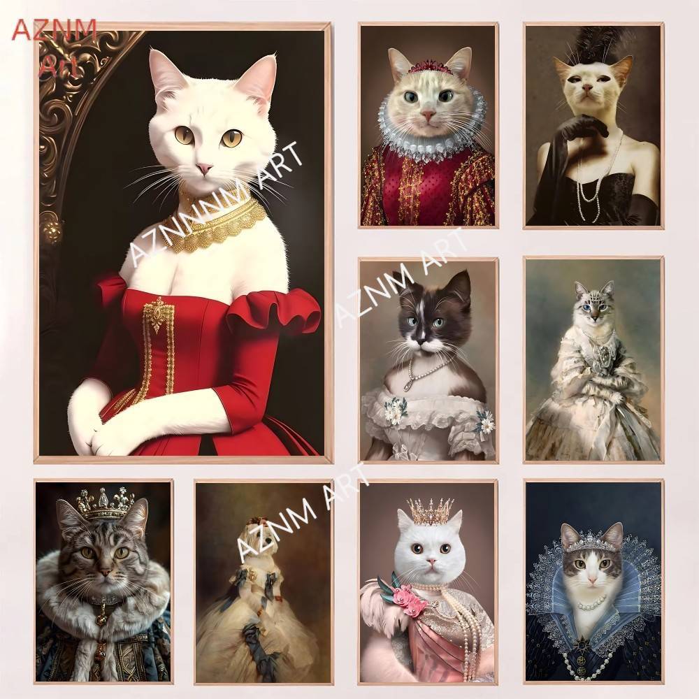 Renaissance Royal Cat Funny Po - Pet Portrait Custom ulasan dan harga