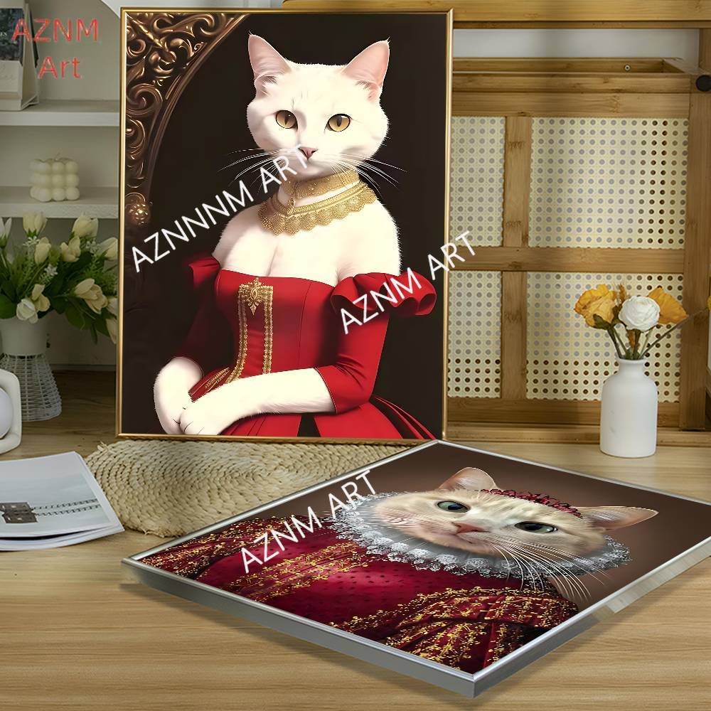 Renaissance Royal Cat Funny Po - Pet Portrait Custom ulasan dan harga