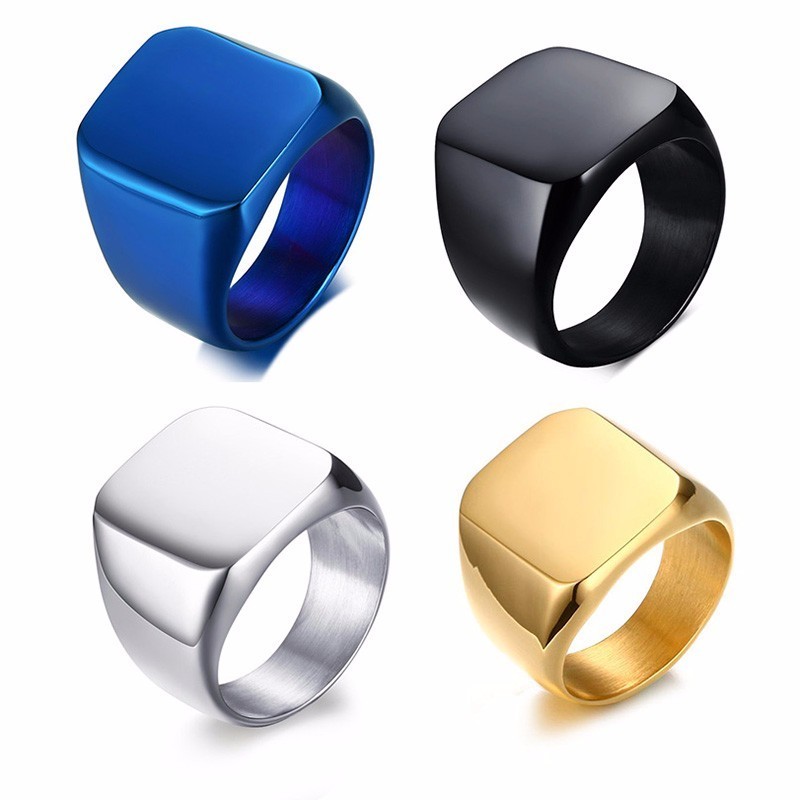 Vnox Free Personalized Stamp R - Initial Ring Custom ulasan dan harga
