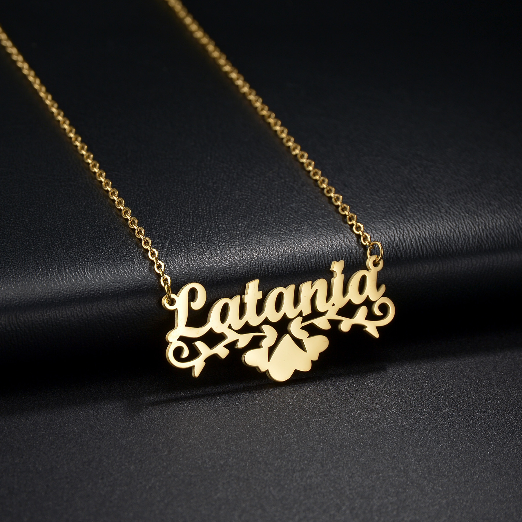 Atoztide Personalized Custom P - Birth Flower Necklace ulasan dan harga