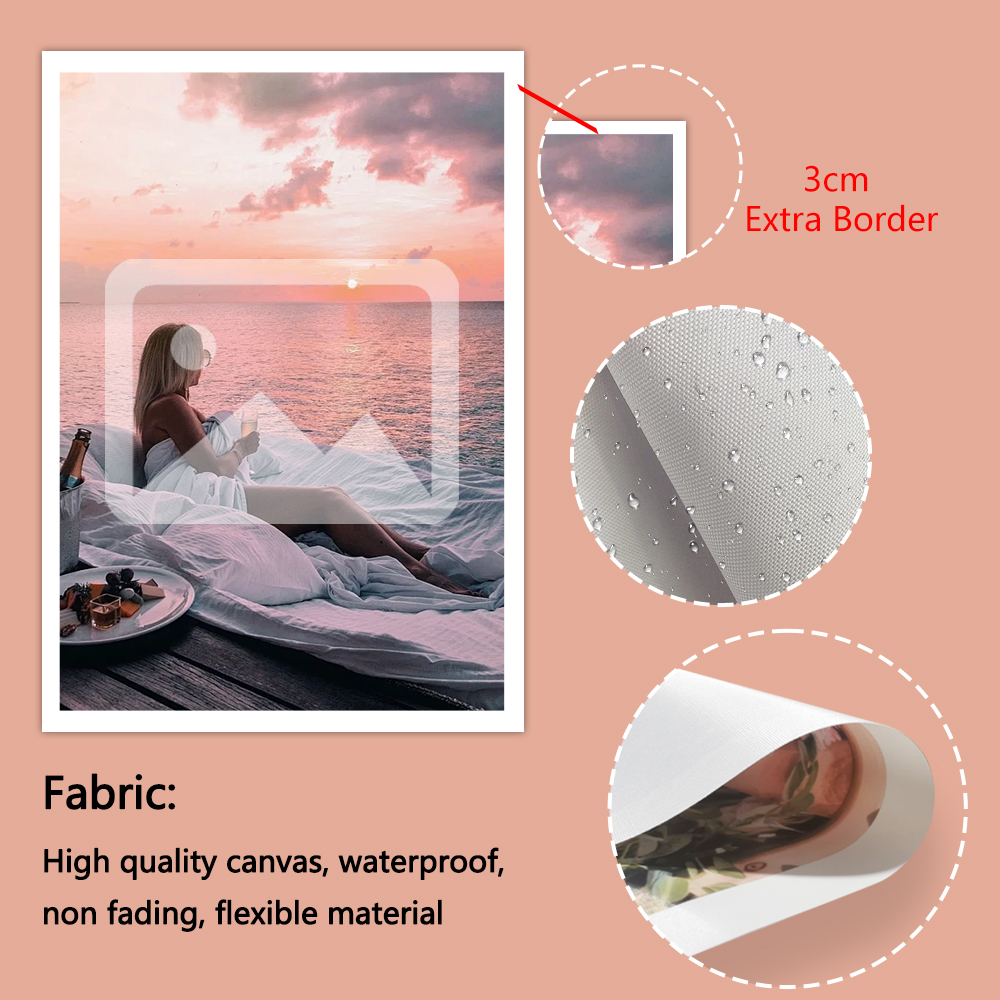 1 Pc Customized Photos on Canv - Engraved Wood Frame ulasan dan harga