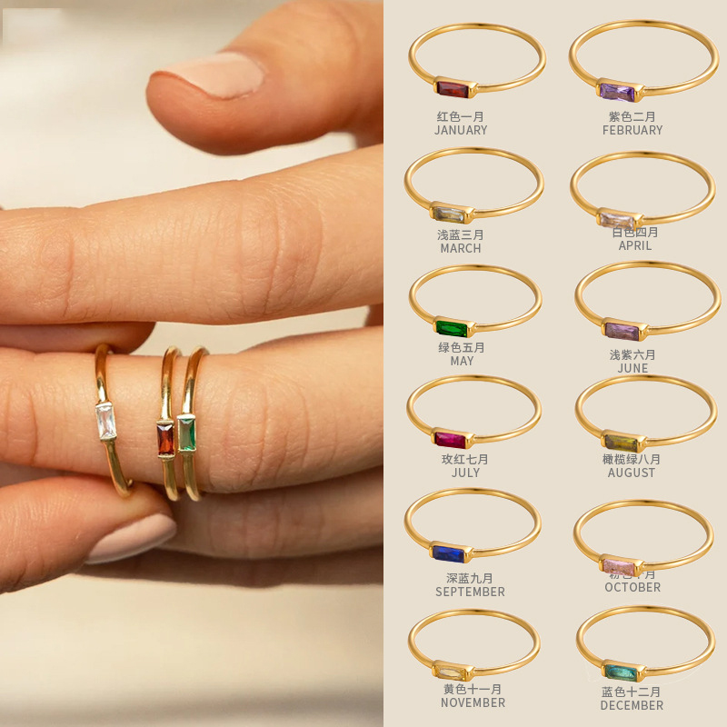 CARLIDANA Mimalist 18K Gold Pl - Initial Ring Custom ulasan dan harga