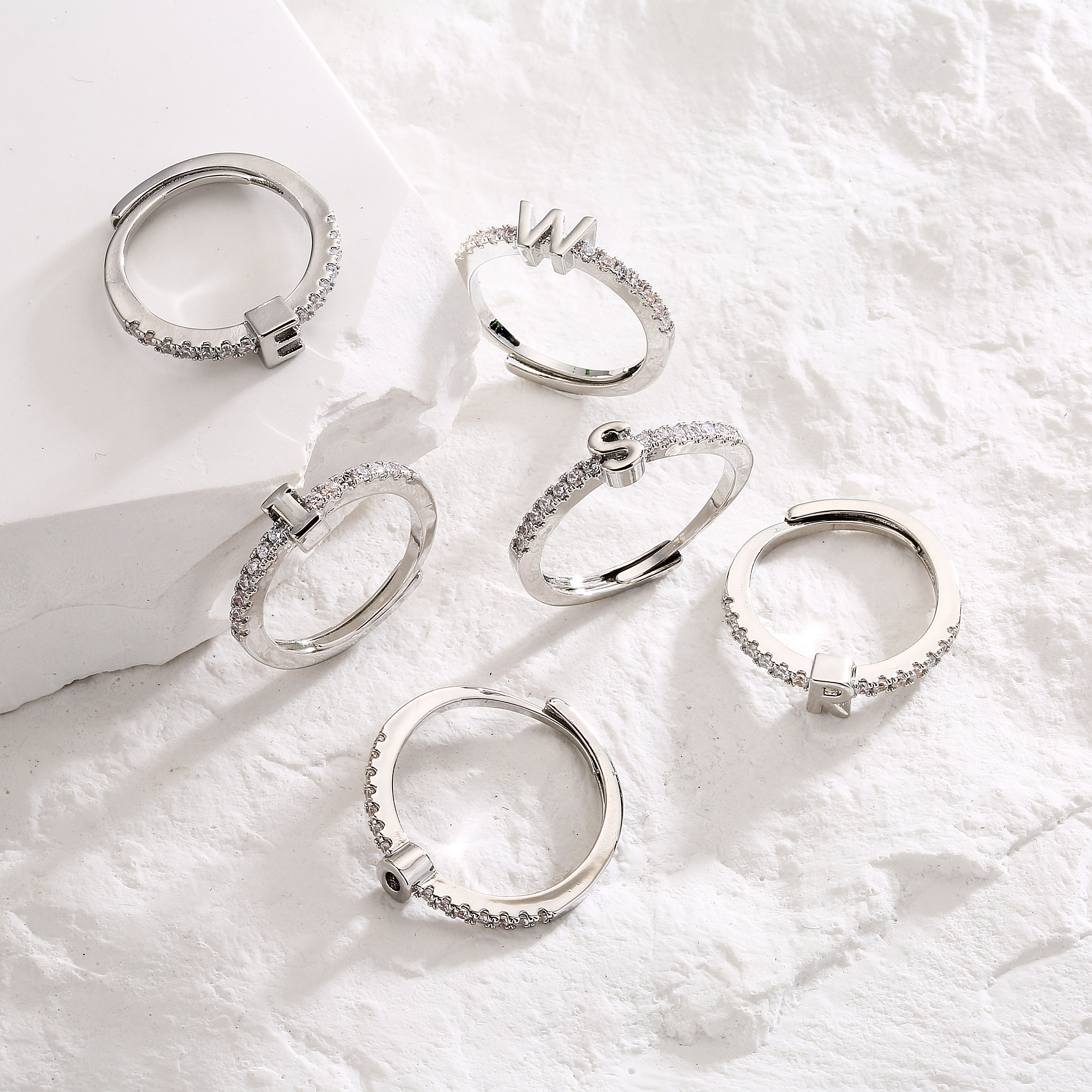 HECHENG,Fashion Initials Lette - Initial Ring Custom ulasan dan harga