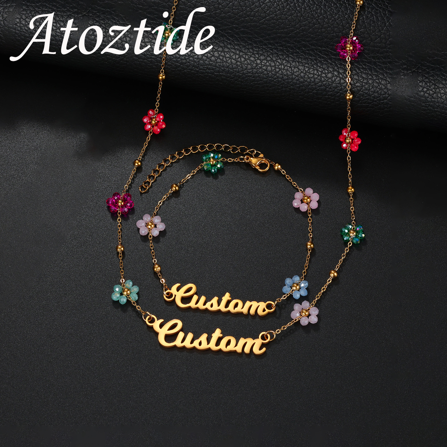 Atoztide Custom Name Jewelry S - Birth Flower Necklace ulasan dan harga
