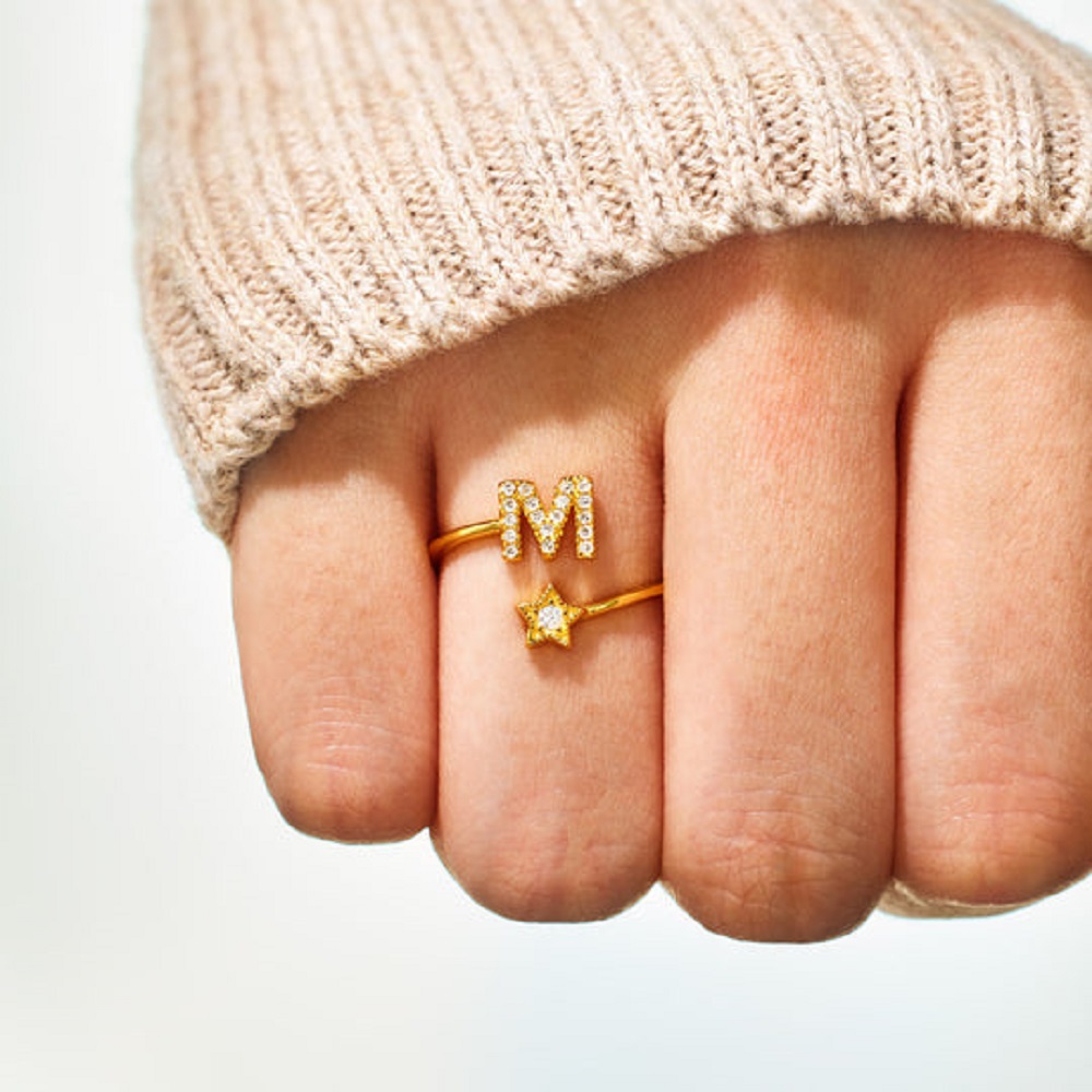 YOU WERE BORN TO SHINE INITIAL - Initial Ring Custom ulasan dan harga
