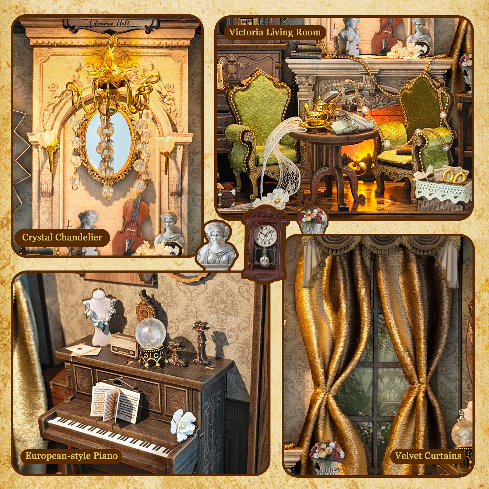 DIY Wooden Glimmer Hall Photo  - Engraved Wood Frame ulasan dan harga
