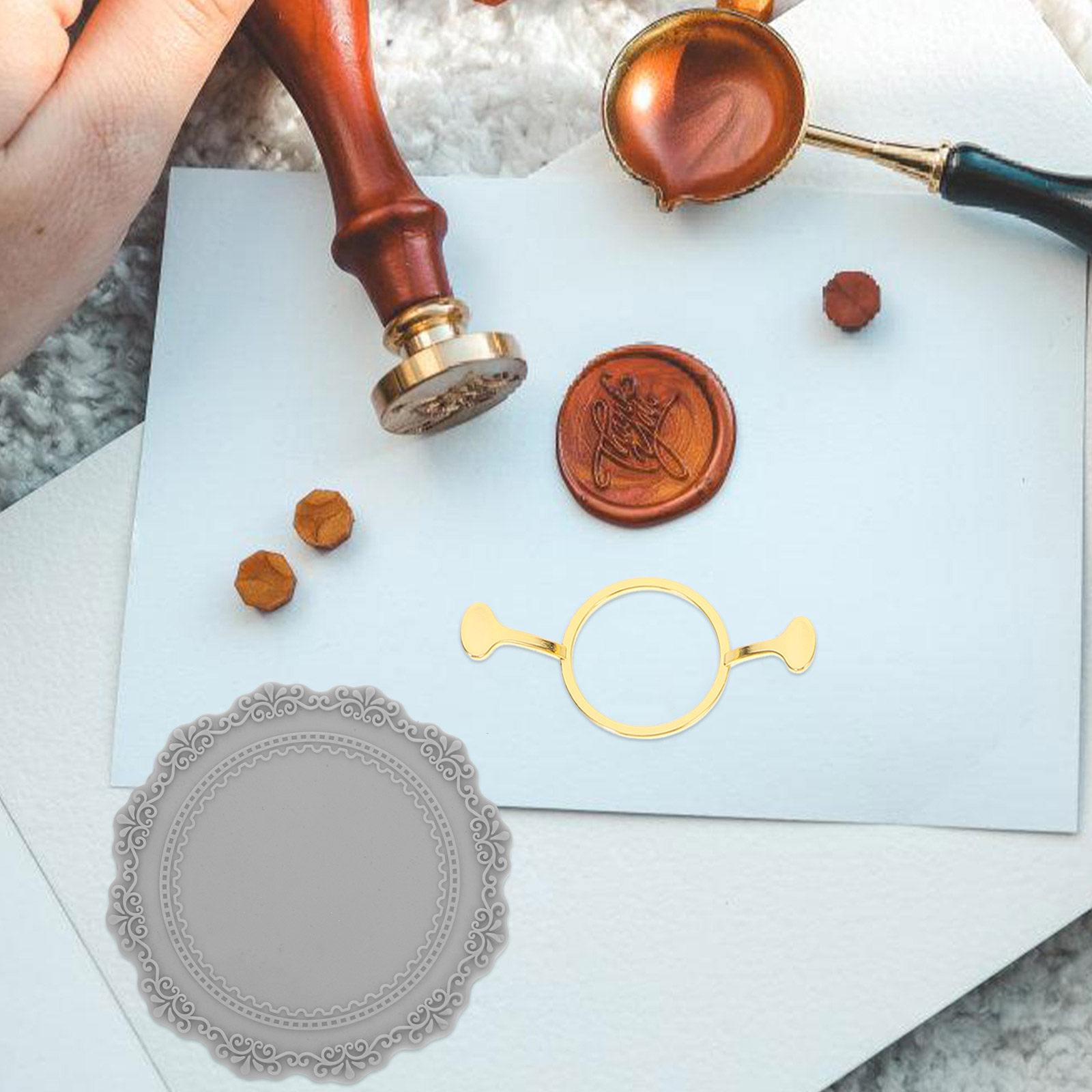 1Set Wax Seal Stamp Kit Metal  - Wax Seal Letter Kit ulasan dan harga