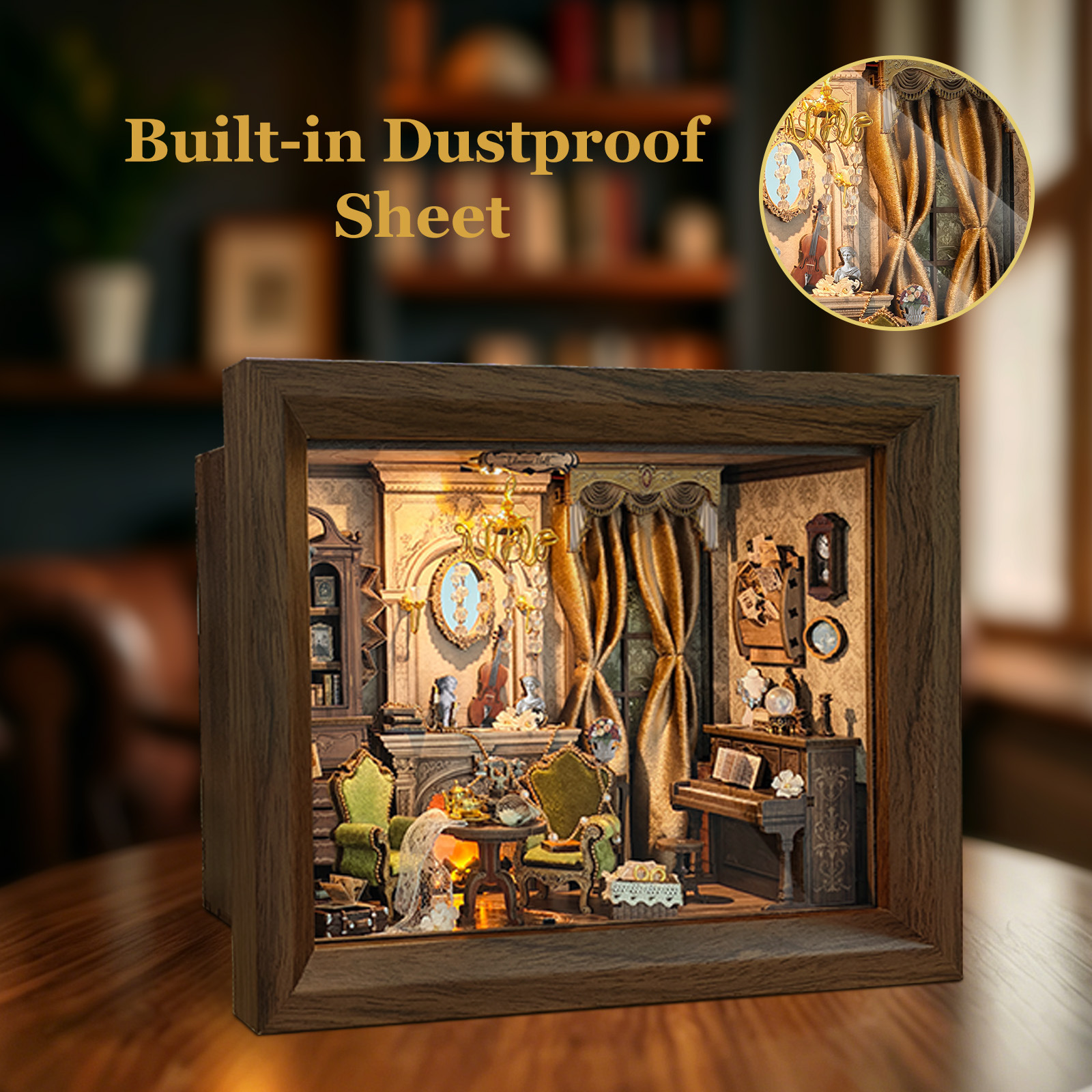 DIY Wooden Miniature Model Kit - Engraved Wood Frame ulasan dan harga