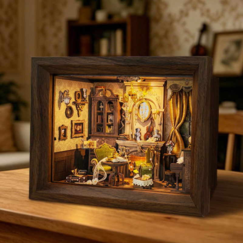 DIY Wooden Miniature Model Kit - Engraved Wood Frame ulasan dan harga